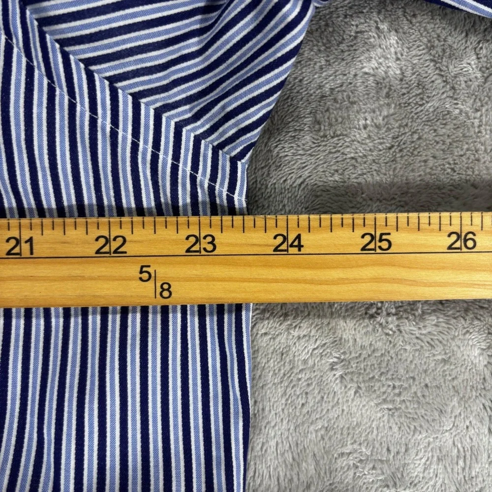 Tommy Bahama Button Down Mens 16.5‎ 36-37 Blue Striped Long Sleeve Shirt